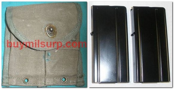 M1 Carbine Accessory Kit - OD Pouch, 2 Mags - Click Image to Close